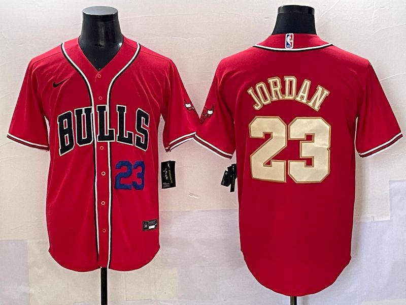 Men 2025 Chicago Bulls 23 Jordan Red Joint Name Nike NBA Jersey style 7